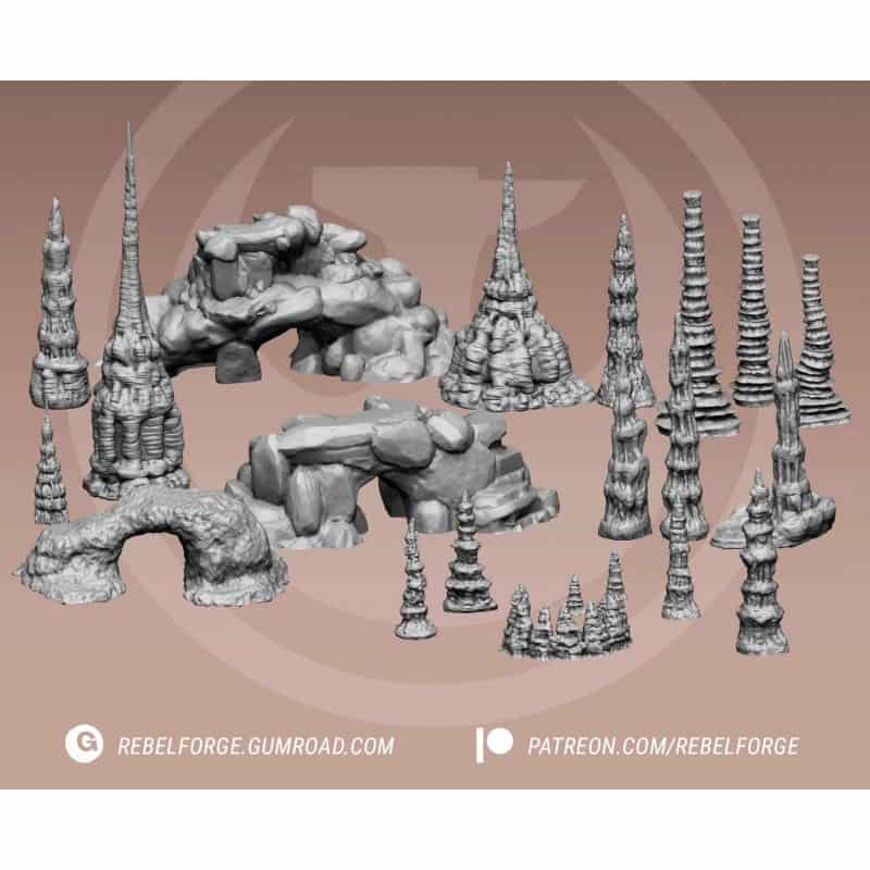 Rocks - Terrain Scattered - STL File